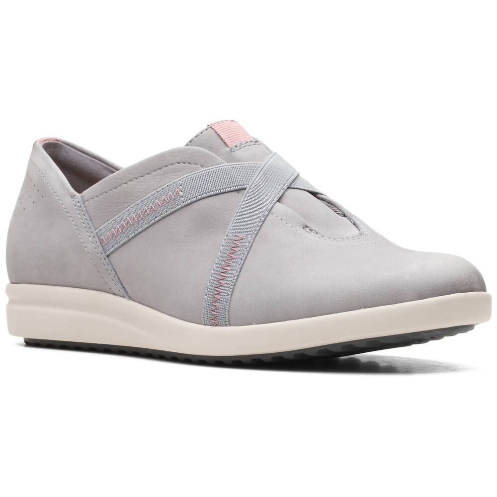 NEW CLARKS women's tamzen step slip on shoes in grey nubuck